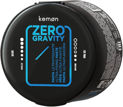 Pastë flokësh Kemon Zero Gravity, ultra fiksim, efekt mat, 100 ml