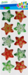 Ngjitëse dekor për Krishtlindje Craft with Fun Christmas Stickers Stars, me yje shumëngjyrëshe, motive festive Krishtlindjesh