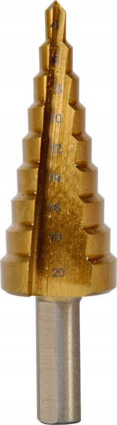 Бург чекорен GEKO, 4-20mm, челик HSS со титан