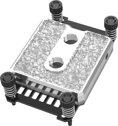 Bllok uji CPU Barrow Icicle Brass AMD, RGB, kapak akrilik, silver