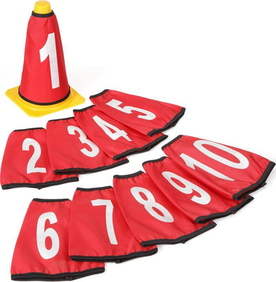 Mbulesa numrash për kegelë YakimaSport, set 10 copë, të kuqe
