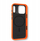 Këllëf telefoni YAXO Leather Gear Slim Case për iPhone 17 Pro, MagSafe, lëkurë eco, portokalli