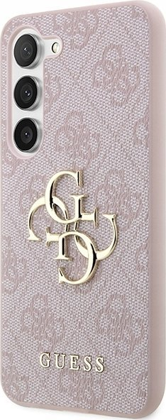 Маска за телефон Guess PU 4G Metal Logo за Samsung Galaxy A55 5G, розова