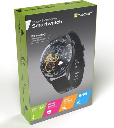 Smartwatch Tracer SM8V, ekran 1.28\", BT Calling, i zi Onyx