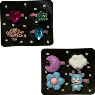 Set kreativ zbukurimi ProNice Creative Nail Beauty, ngjitëse thonjsh, unaza dhe byzylyk, shumëngjyrësh
