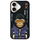 Kapak telefoni Nimmy Cool&amp;Cute 2.0 Monkey për iPhone 16 6.1", hardcase TPU PC, i zi