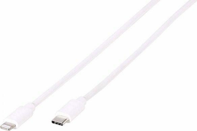 Kabllo Vivanco USB C në Lightning, 1.2m, për iPhone iPad, e bardhë
