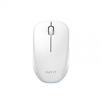 Безжичен глушец Havit MS66GT, 2.4GHz, нано приемник, бел