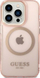 Kallëp telefoni Guess GUHMP14LHTCMP për iPhone 14 Pro, MagSafe, i tejdukshëm, rozë me të artë