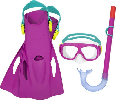 Set zhytjeje Bestway 25019, maskë snorkel pendë, madhësia 37-41, rozë