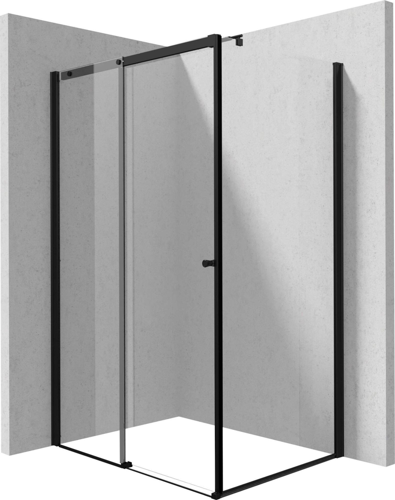 Kabinë dushi Deante KKNNP10S08, 100x80 cm, xham transparent, nero