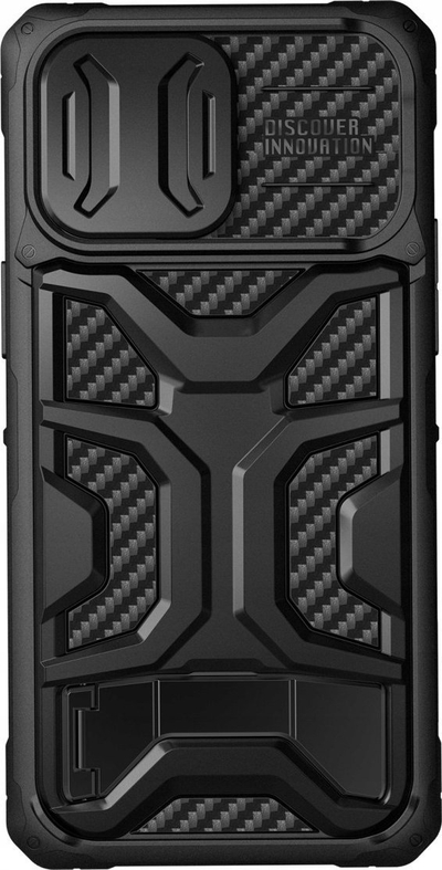 Kllëf telefoni Nillkin Adventurer Pro për iPhone 14 Pro, i fortë, me stand, i zi