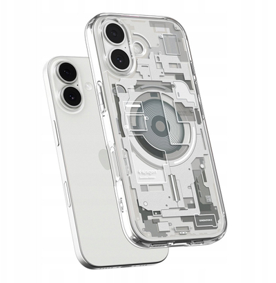 Mbulesë telefoni Spigen Ultra Hybrid Zero One MagSafe, për iPhone 17, transparente, Natural Titanium