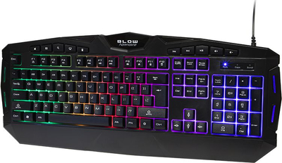 Tastierë gaming BLOW Adrenaline Hurricane 2, me kabllo, LED RGB, e zezë