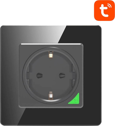Prizë smart muri Avatto N-WOT10-E, WiFi, 16A, e zezë