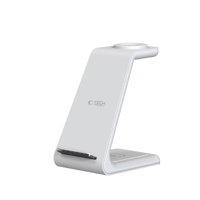 Karikues wireless 3‑n‑1 Tech‑Protect Q15W‑A36, Qi 15W, i bardhë