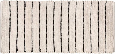 Tapet për banjo 5five Simply Smart STRIPED, pambuk, 50 x 120 cm, i bardhë me vija të zeza