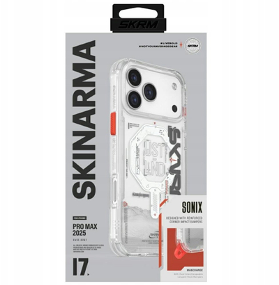 Mbulesë telefoni Skinarma Sonix për iPhone 17 Pro Max, me karikim magnetik, transparente