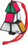 Lodër puzzle Rubik's Christmas Tree, në formë bredhi, me rrip varje, me ngjyra të ndryshme