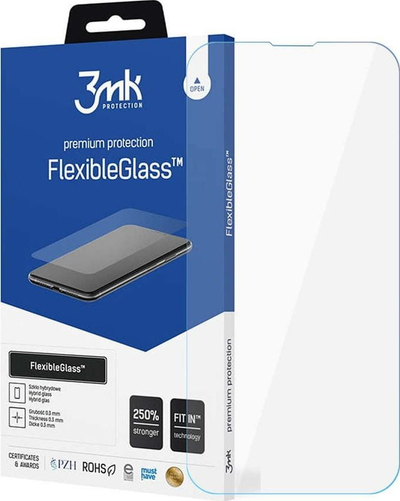 Xham mbrojtës 3MK FlexibleGlass për Apple iPhone 13, hibrid, 7H, transparent