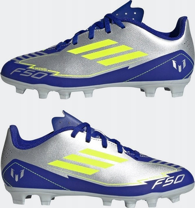 Këpucë futbolli Adidas F50 Club IH0916, FG MG, të bardha