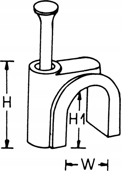 Kapëse kabllosh Wentronic Fixpoint, diametër 7 mm, 100 copë, të bardha