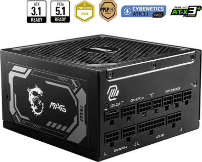 Furnizues energjie MSI MAG A1000GL PCIE5, 1000W, 80 Plus Gold, i zi