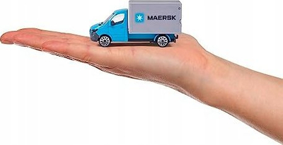 Set lodrash transporti Majorette MAERSK, die-cast, 4 modele, blu