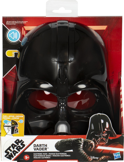 Maskë elektronike Hasbro Star Wars Darth Vader, me zëra e efekte, për kalamaj 5+, e zezë