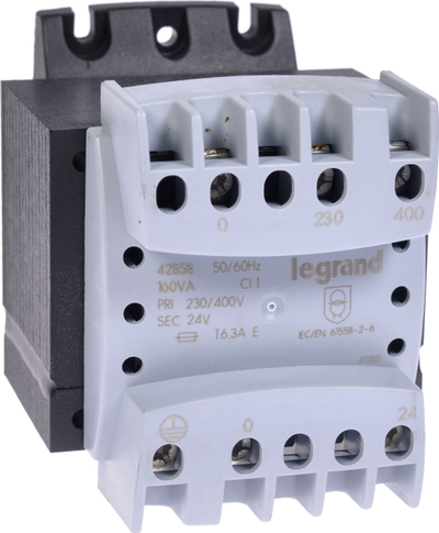 Transformator sigurie Legrand 42858, 160VA, 230V në 24V