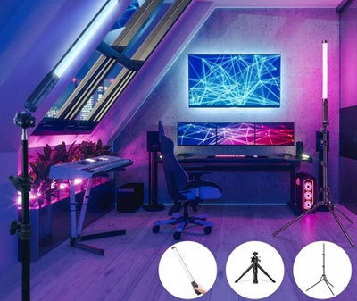 Dritë LED tub Ulanzi VL119 V2 RGB, 10W, 60cm, me dorezë