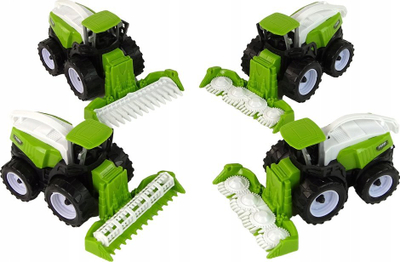 Set lodrash traktorësh ferme Leantoys, 4 copë, jeshil