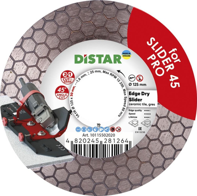 Teh diamant Distar Edge Dry 125, 125mm, vrimë në mes 30mm