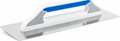 Lluga lëmuese inox, me kënde të rrumbullakosme, 130×480 mm, gri e bardhë