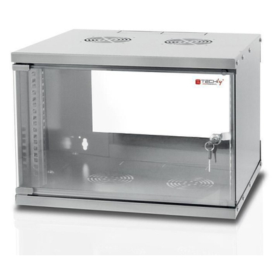 Kabinet muri rack Techly 19" 6U, 50kg, gri