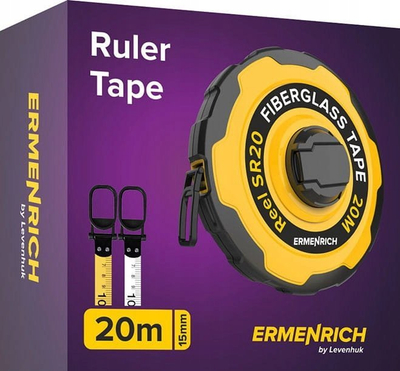 Metër me rrotull Ermenrich Reel SR20, 20m, kasetë e butë