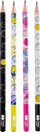 Lapsa trekëndore Happy Color Smile 2B, set me 24 copë, me ngjyra të ndryshme