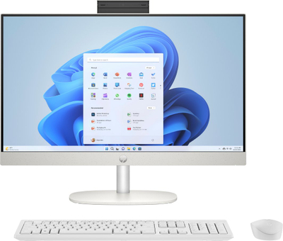 Kompjuter All in One HP 24, Ryzen 7 7730U, 16GB 512GB, 23.8", i bardhë