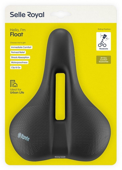 Selë biçiklete Selle Royal Float Moderate, Slow Fit Foam, elastomerë amortizues, e zezë