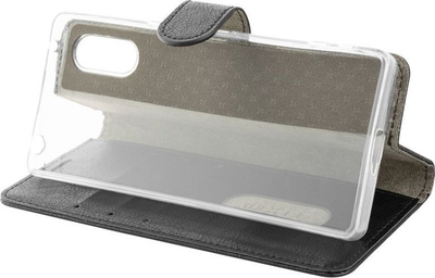 Këllëf telefoni FIXED Opus për Motorola Moto G84, libër, lëkurë sintetike, i zi