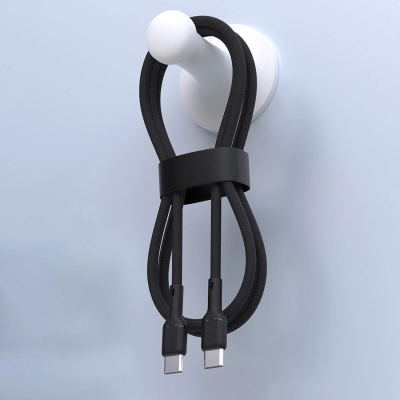Kabllo USB C Dudao L9C, USB C me USB C, 2m, 65W, e zezë