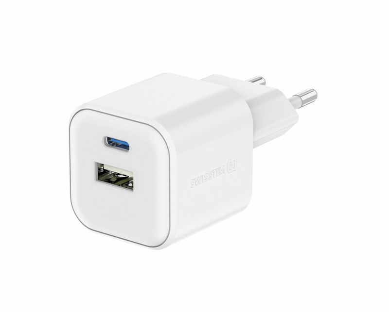 Karikues Swissten GaN 1x USB-C, 35W PD + 1x USB-A 27W QC