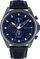 Orë dore Tommy Hilfiger 1710655, 48mm, mban ujë deri në 5 bar, rrip lëkure, blu