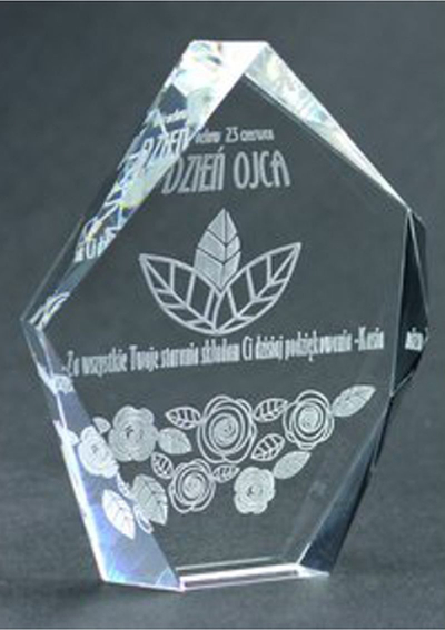 Trofe xhami Victoria Sport C036/GR, i gdhendur, me kuti mbrojtëse, transparent