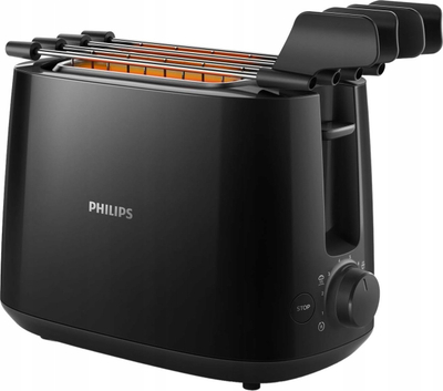 Toaster Philips Daily Collection HD2583/90, 2 feta, 8 nivele pjekjeje, i zi