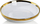 Pjatë dekorative BASIC Decorative Bowl, porcelan, 25 cm, e bardhë me buzë me ar