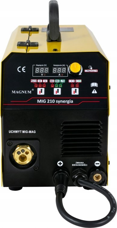 Aparat saldimi Magnum MIG 240 Pulse Synergy, inverter MIG MAG, me ekran dixhital, i verdhë