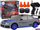 Makina me pult Leantoys Sports Car, shkallë 1:24, me rrota që ndërrohen, gri