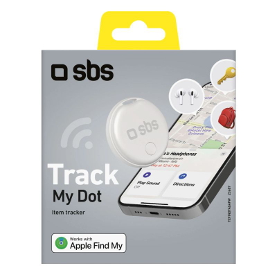 GPS gjurmues SBS Tracker Apple, me Bluetooth, për iPhone, i bardhë