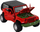 Makina lodër off road metalike, 14 x 8 x 6 cm, me bateri, e kuqe